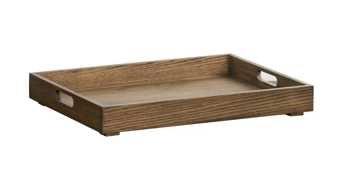 Cal-Mil 27022-136 Bakery Display Tray, 22.5" x 17" x 3" H, Rectangular Wood, Chocolate Brown
