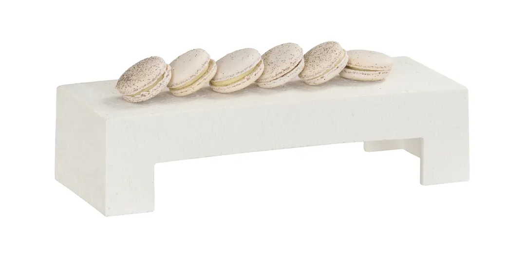 Cal-Mil 28001-4-103 Resin Display Riser, 15" x 6" x 4" H, Ivory, 1 Step, 10-19" Width, 9" Depth