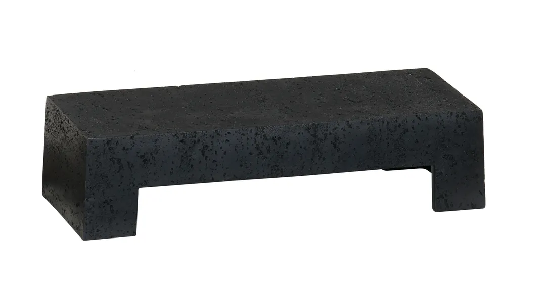 Cal-Mil 28001-4-13 Black Resin Display Riser, 15" x 6" x 4" Rectangular, 1-2 Step, 9" Depth