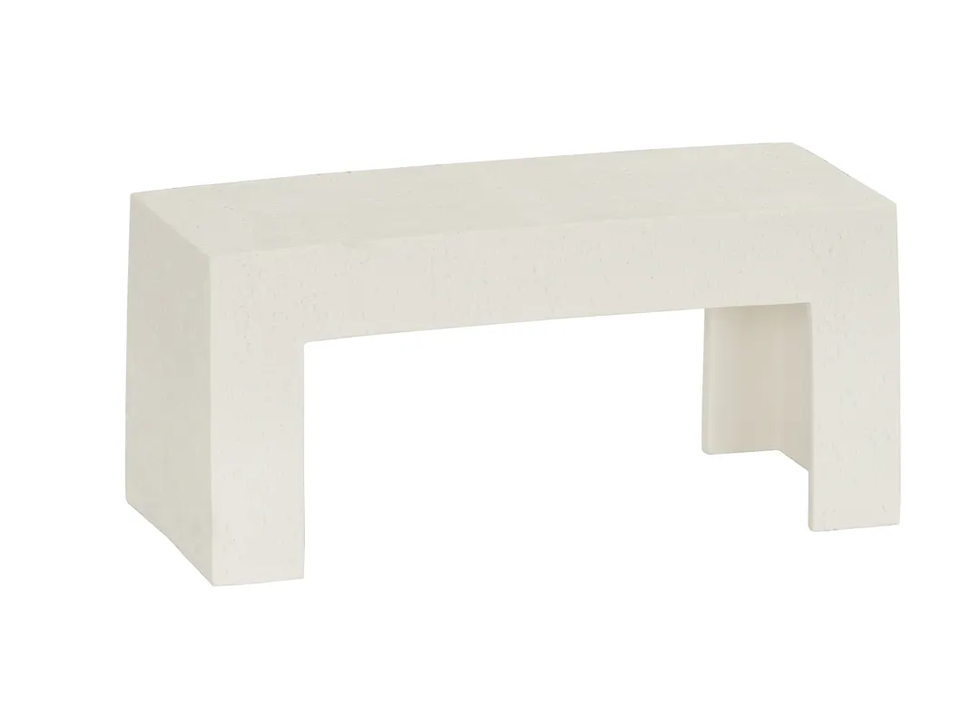 Cal-Mil 28001-7-103 Individual Display Riser – 15" x 6" x 7" Ivory Resin Rectangular 1-Step