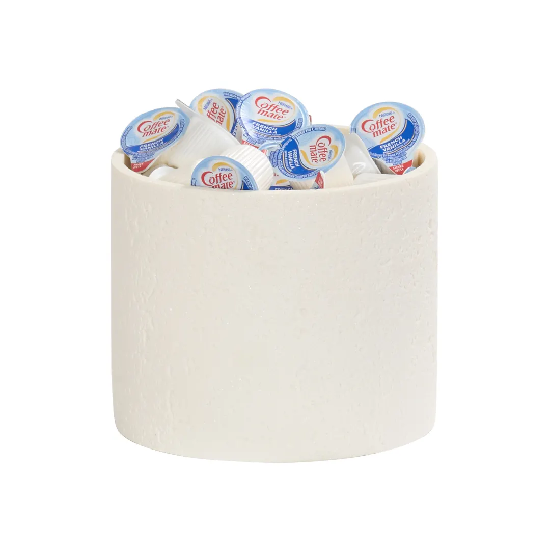 Cal-Mil 28004-5-103 Round Ivory Resin Display Riser, 6" x 6" x 5" Height, 1 Step, Individual