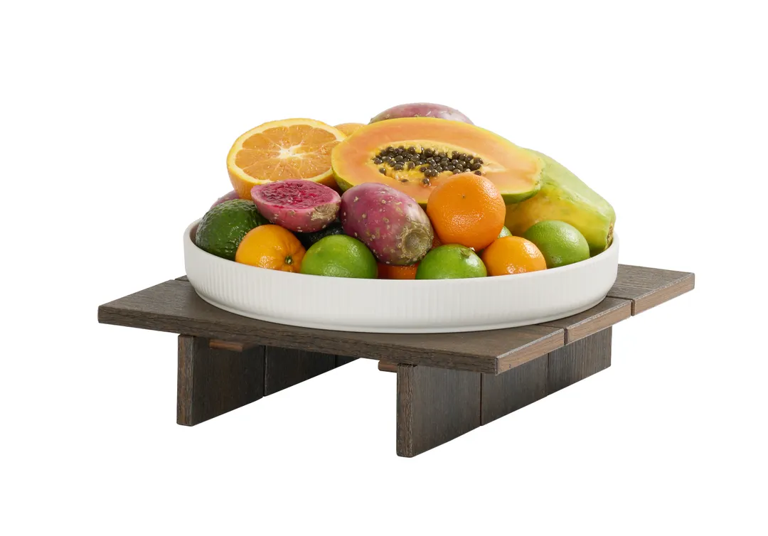 Cal-Mil 28601-3-140 Vista Riser – 12" x 12" x 3" Square HDPE Mocha Display Stand