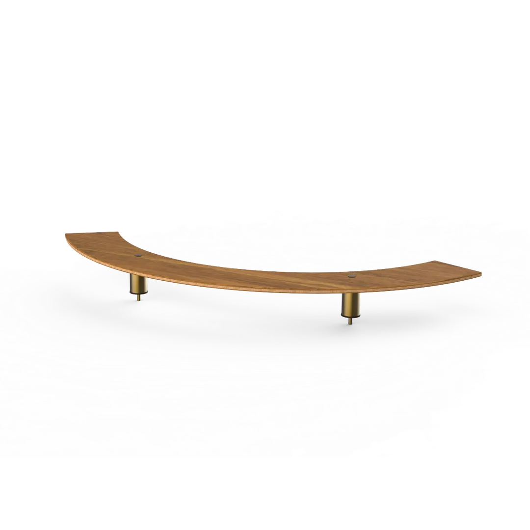 Steelite MGCIAF01BBXX Curved Outer Shelf Configurable Buffet Table, 76.0" x 27.5" x 6.5", Mixed Materials, Modular, Mogogo