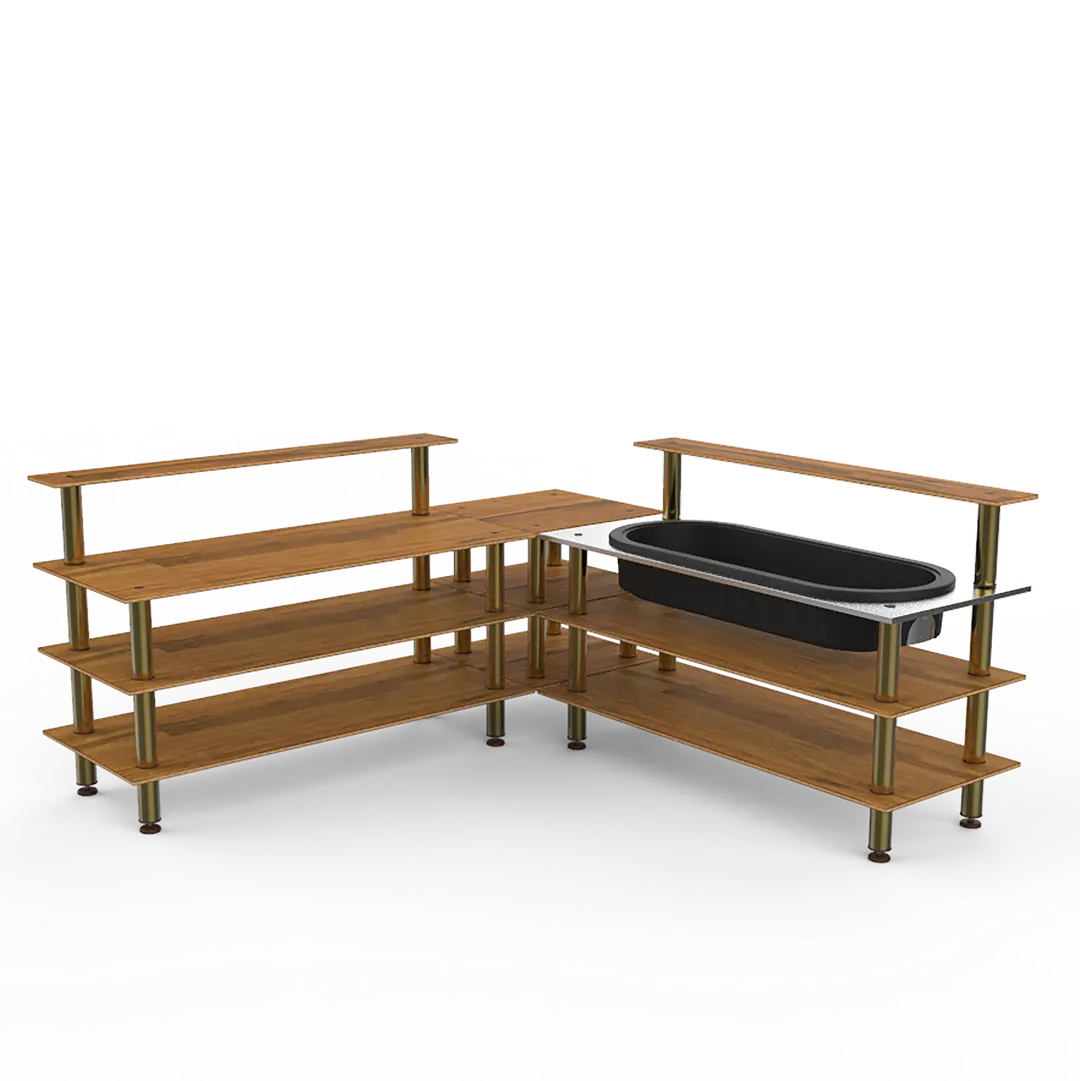 Steelite MGCMLB01BBXF 100.5x100.5x47.5 Modular Mogogo Cooling Corner Buffet Table