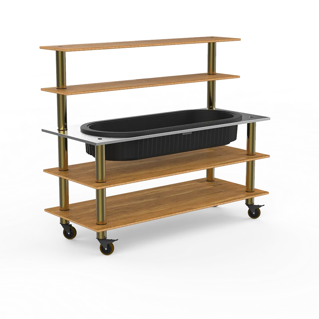 Steelite MGCMLC01BBXW Pro Back Bar Station, 71.0" x 29.5" x 60.0", Modular Mogogo Mixed Materials