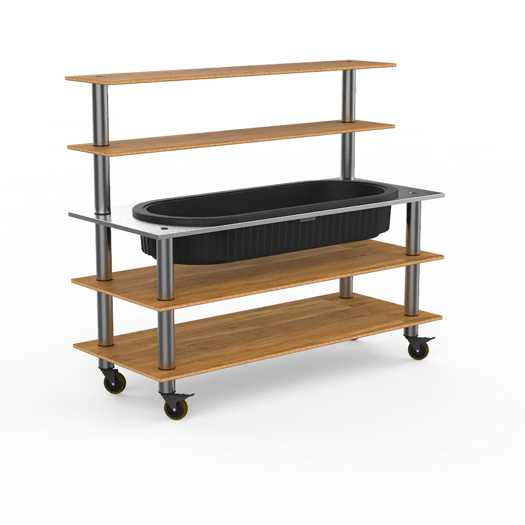 Steelite MGCMLC01BSXW Pro Back Bar Station, 71.0" x 29.5" x 60.0", Modular Mogogo Mixed Materials