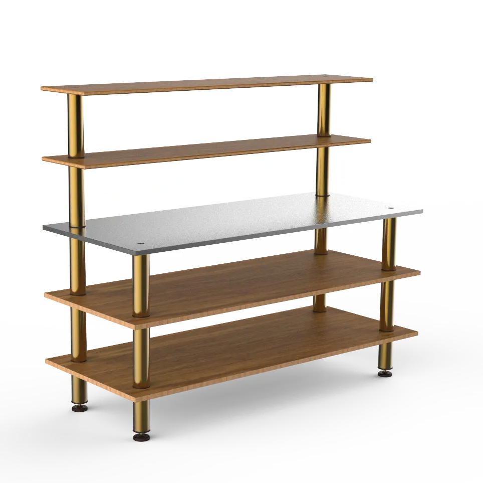 Steelite MGCMLC02BBXF Mogogo Modular Buffet Table, 71x29.5x60in, Mixed Materials, Back Bar Station