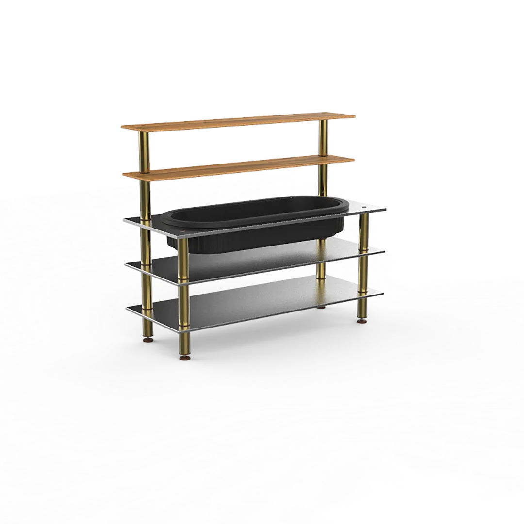 Steelite MGCMLC03BBXF Pro Back Bar Station, 71.0" x 29.5" x 60.0", Modular Mogogo Mixed Materials