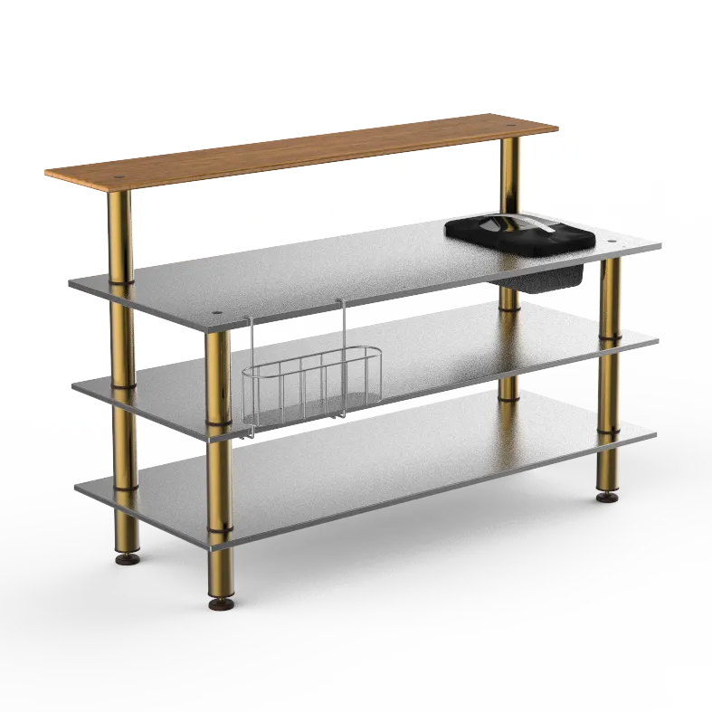 Steelite MGCMLC06BBXF Mogogo Pro Bar Station Buffet Table, 71x34.5x47in Mixed Materials, Modular, 1 Per Case
