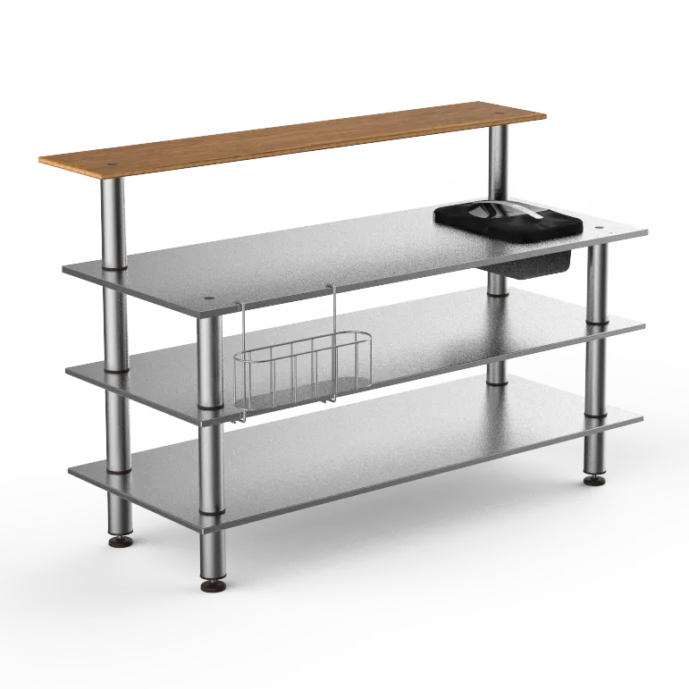 Steelite MGCMLC06BSXF Pro Bar Station, 71.0" x 34.5" x 47.0", Modular Mogogo Mixed Materials Buffet Table
