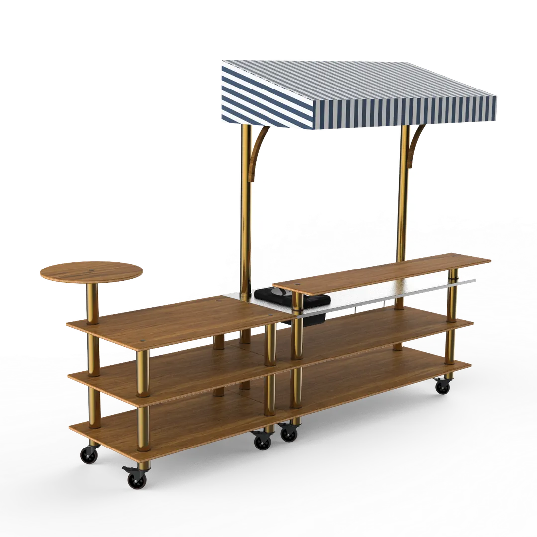Steelite MGCMLC07BBWW Mogogo Mixology Bar Station, 125x41x95.5in, Modular, Mixed Materials, Configurable Buffet Table