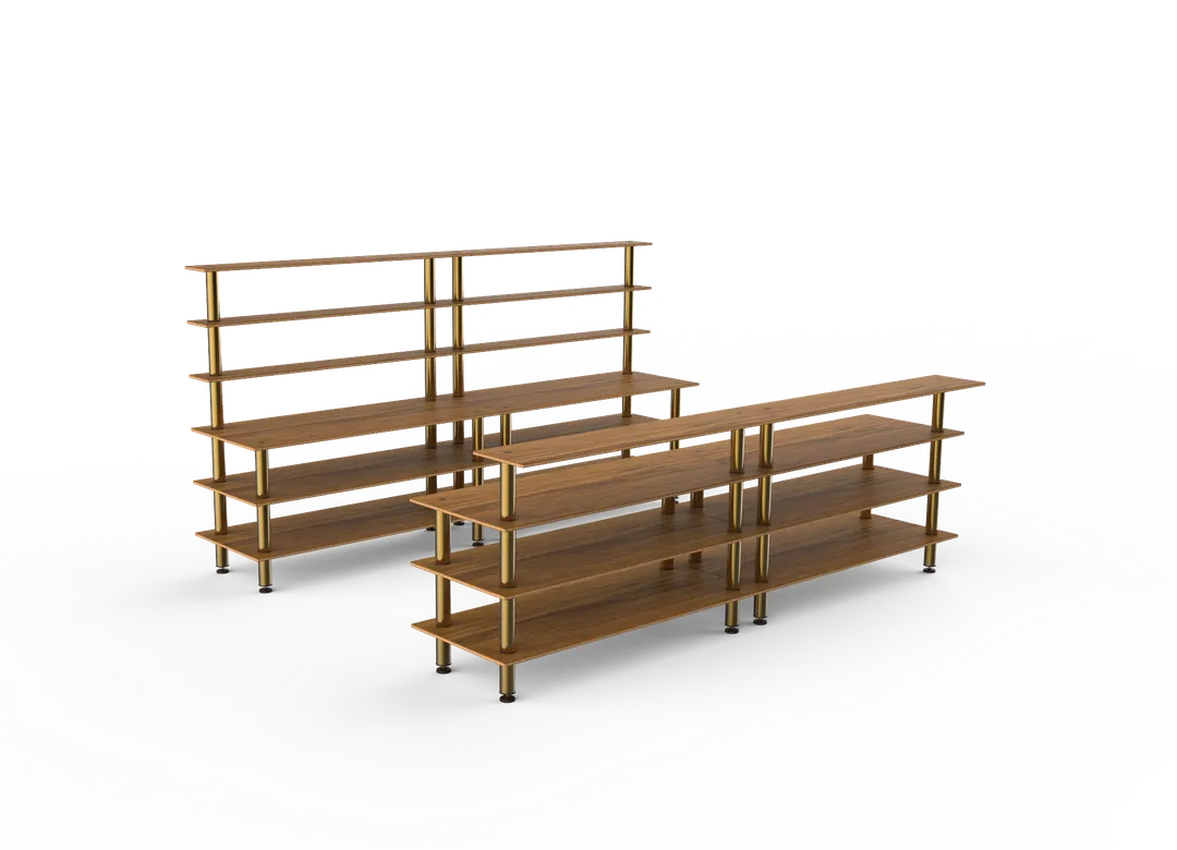 Steelite MGCMLC11BBXF Mogogo Double Bar Station Buffet Table, 142.0x29.5x73.0, Mixed Materials, Modular, 1 Per Case