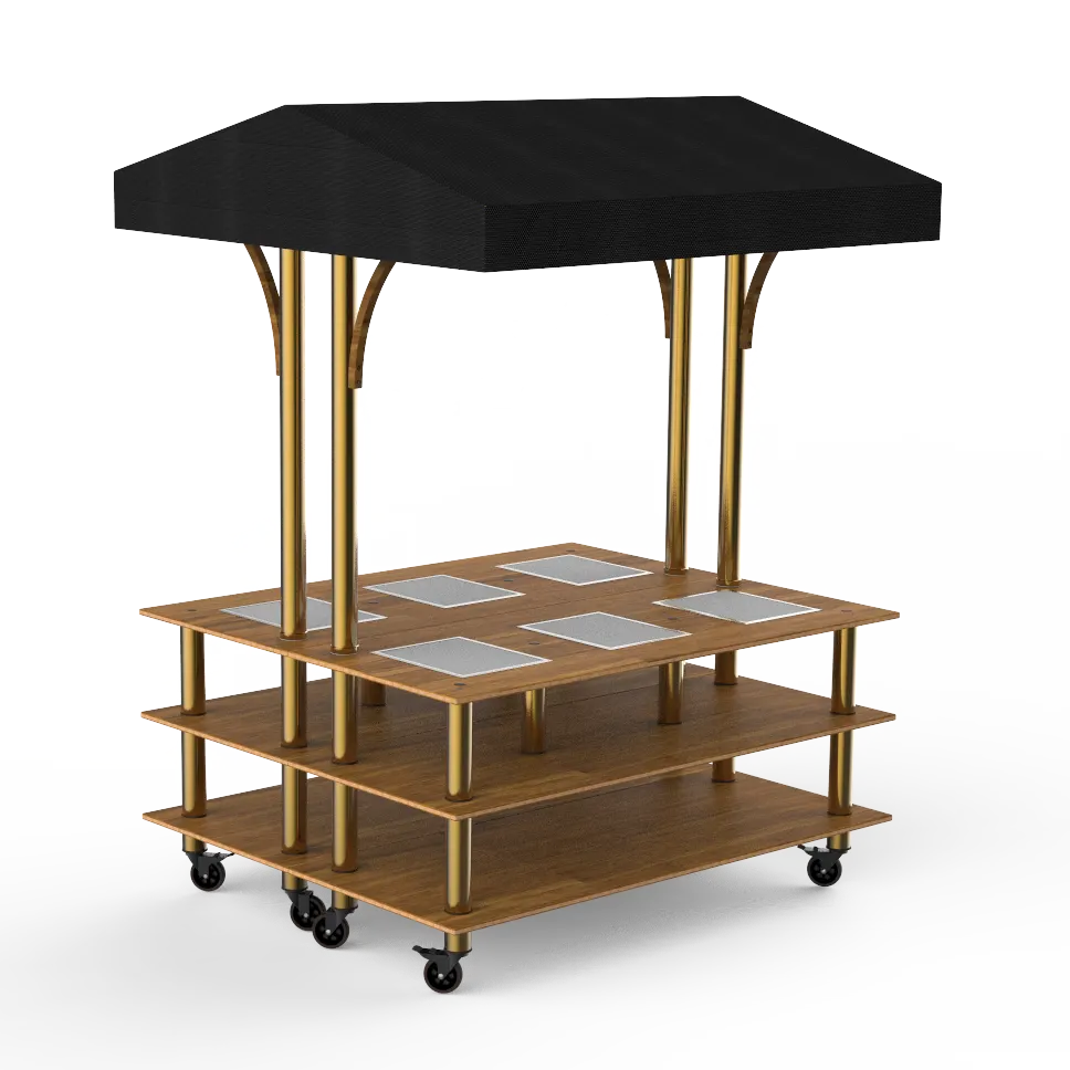 Steelite MGCMLD15BBBW Square Marketing Warming Station, 71x67x95.5in, Modular, Mixed Materials, Mogogo