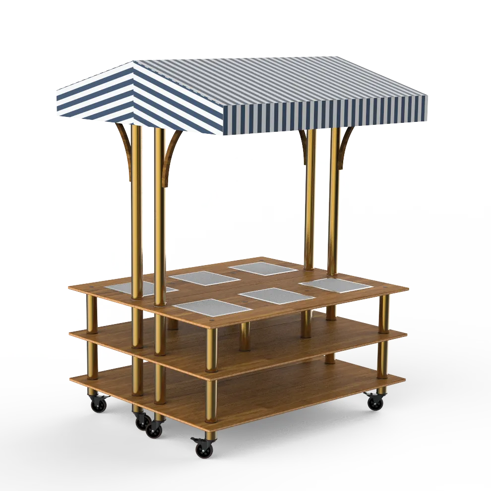 Steelite MGCMLD15BBWW Square Market Warming Station, 71.0x67.0x95.5in, Modular, Mixed Materials