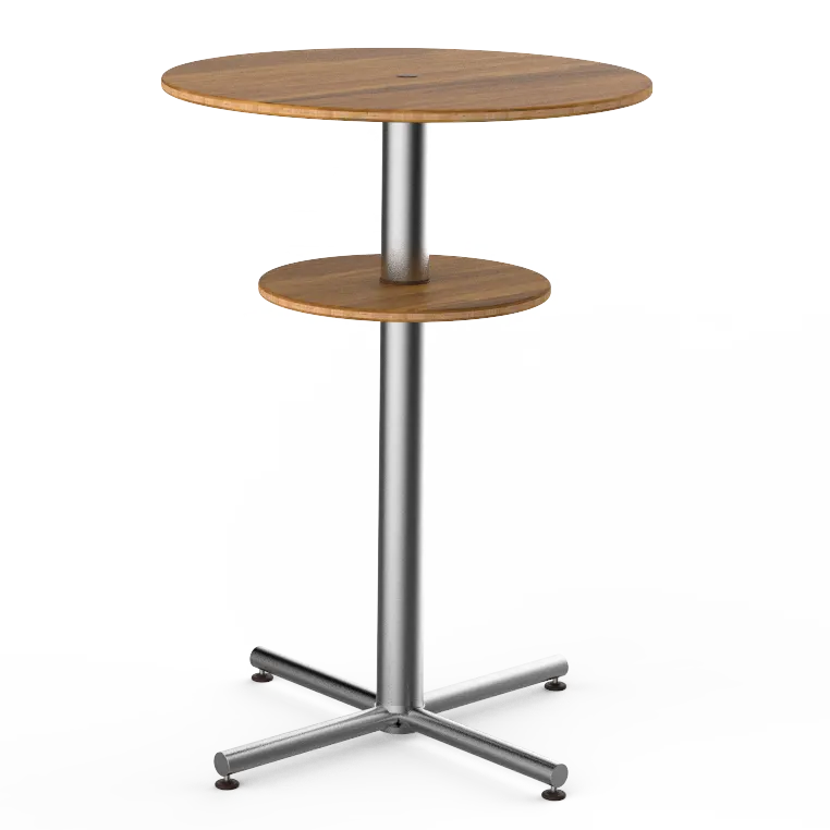 Steelite MGCPBR02BSXX Bar Height Table & Shelf, 30x42.5, Polo, Mixed Materials, 1 Per Case