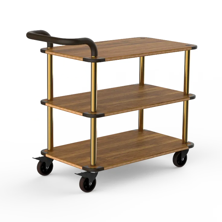 Steelite MGCRNX01BBXX Rollin Mogogo Serving Cart, 41.5x21x36, Mixed Materials, 1 Per Case