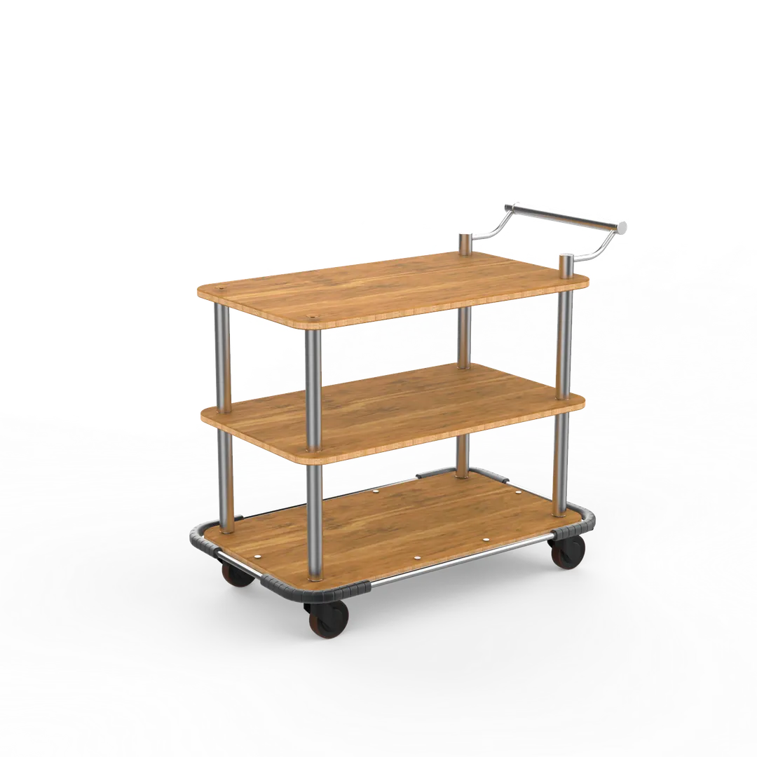 Steelite MGCRNX12BSXX Roll'N Serving Cart, 42.5x24x36.5 inches, Mixed Materials, 1 Per Case