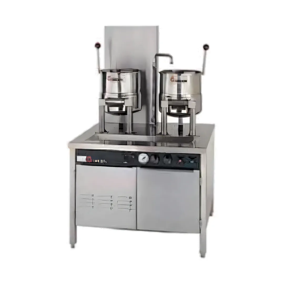 Groen 142843 15 Gallon Floor Tilting 2/3 Steam Jacketed Electric Kettle w/ 54" Cabinet Assembly
