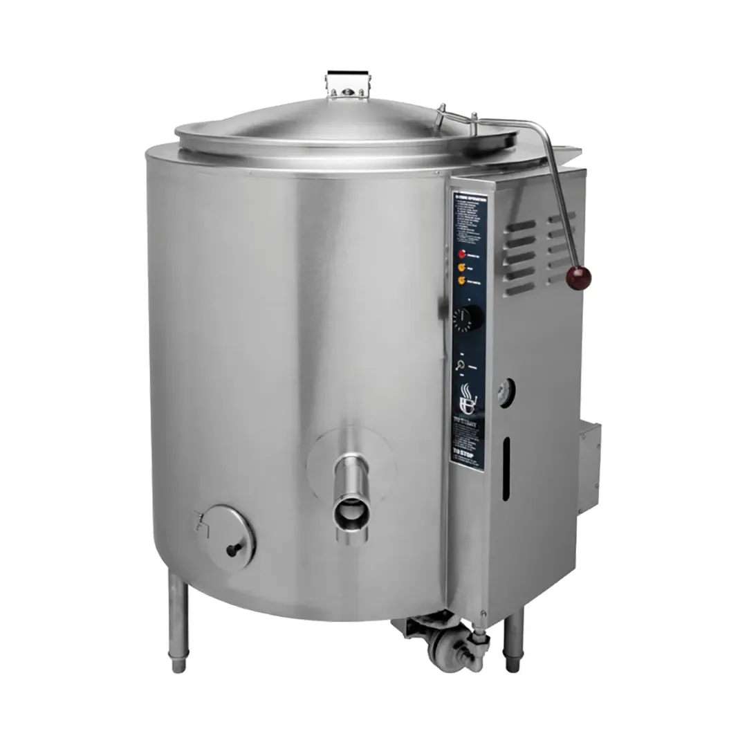 Groen AH/1E-60 60 Gallon Floor Stationary 2/3 Steam Jacketed Gas Kettle, Tri-Leg Base, 145.000 BTU
