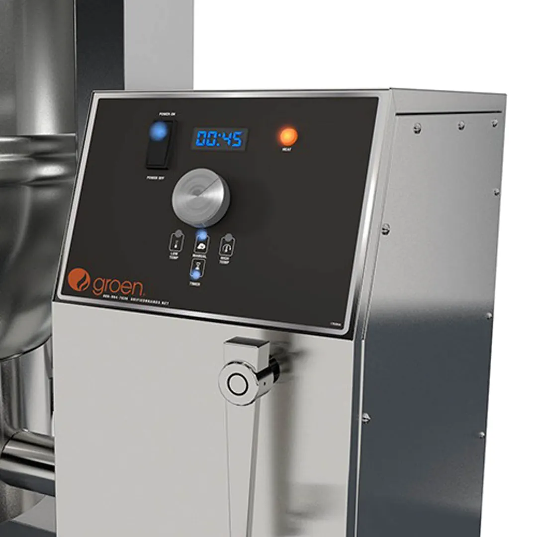 Groen DH-40A 40 Gallon Floor Tilting 2/3 Steam Jacketed Gas Kettle w/ Crank Tilt, 100.000 BTU