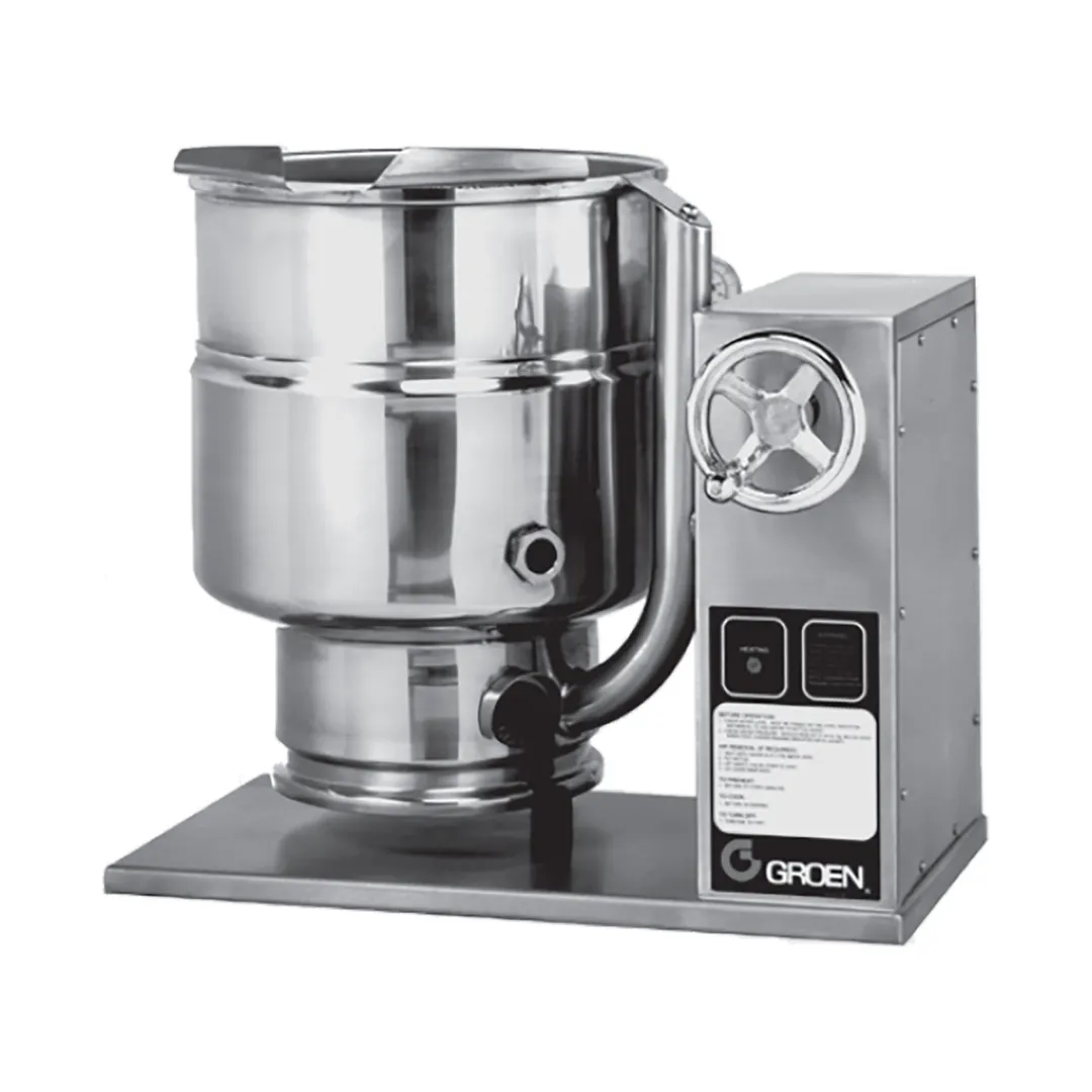 Groen TDHC-48A 12 Gallon Countertop Tilting 2/3 Steam Jacketed Gas Kettle, 52.000 BTU