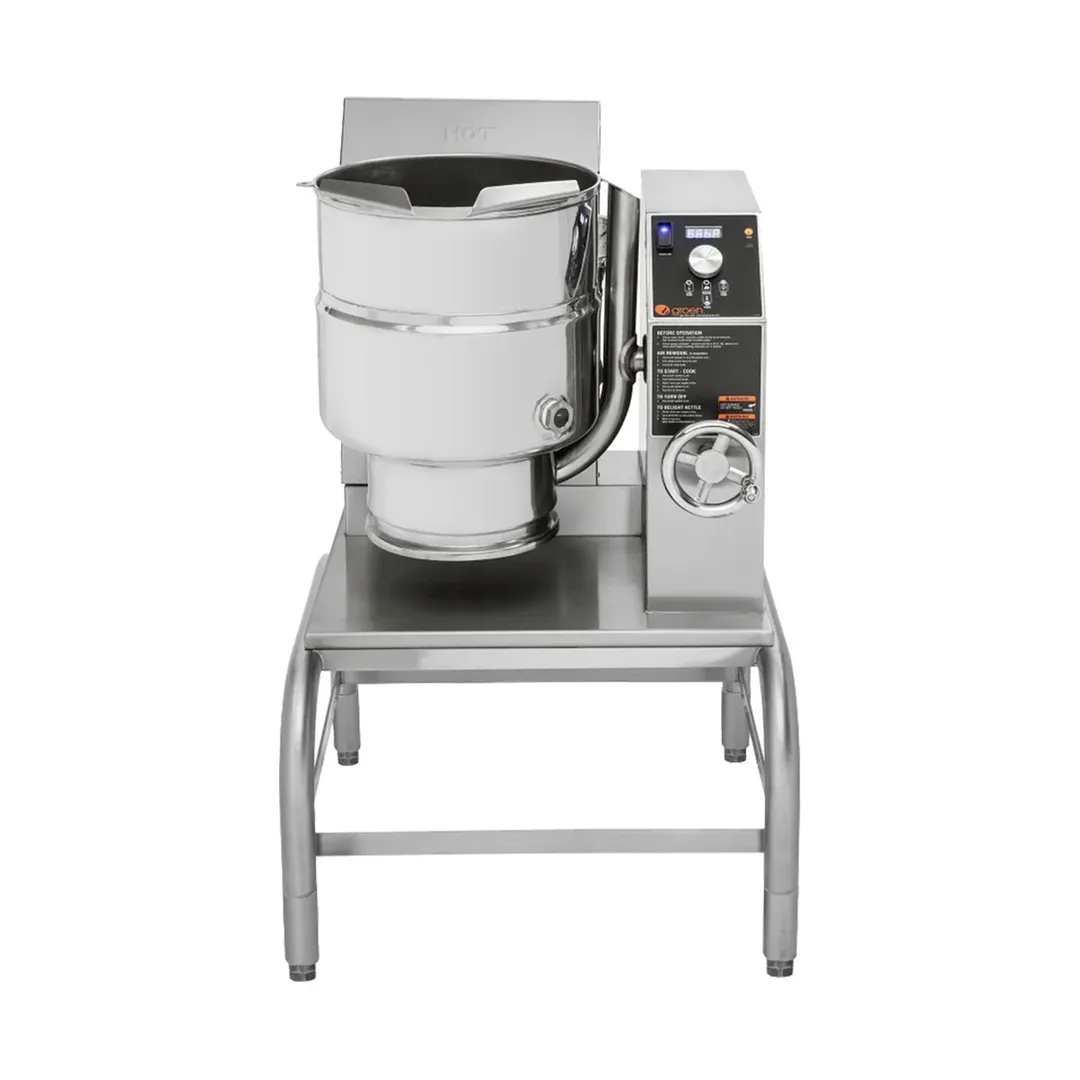 Groen TDHC-48C 12 Gallon Countertop Tilting 2/3 Steam Jacketed Gas Kettle w/ Crank Tilt, 52.000 BTU