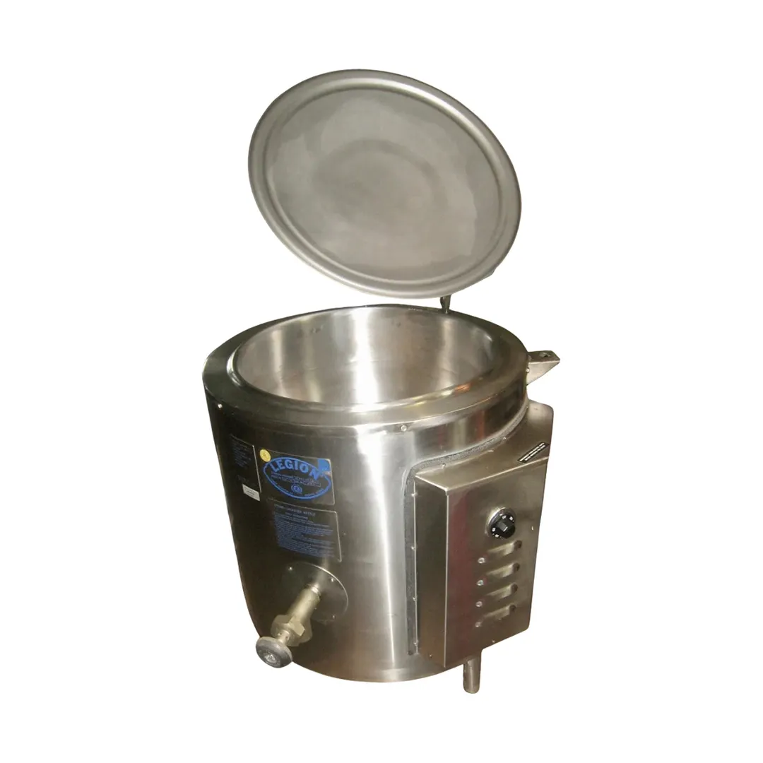 Legion LEC-20 20 Gallon Floor Stationary 2/3 Steam Jacketed Electric Kettle w/ Tri-Leg