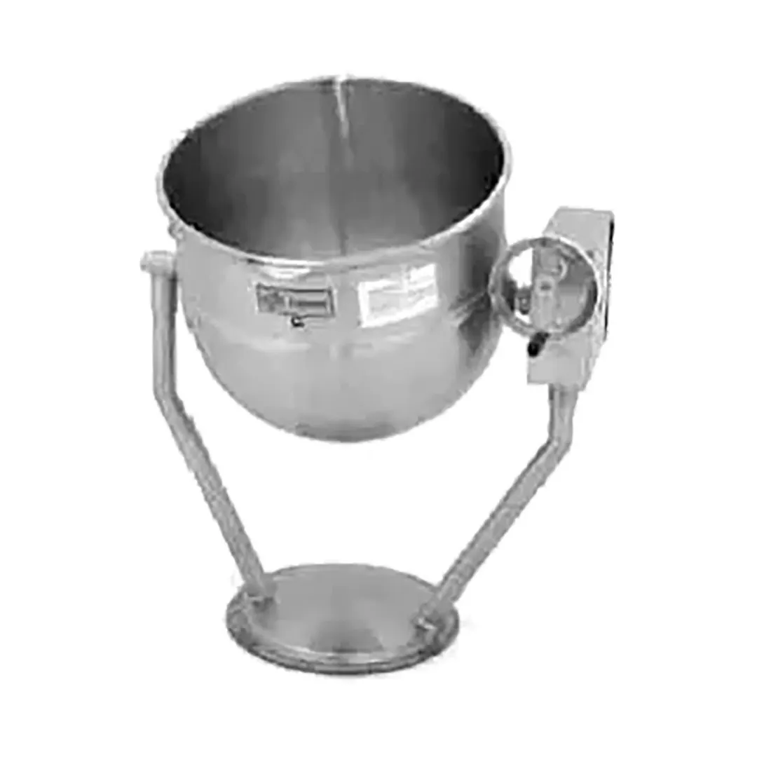 Legion TWP-80 80 Gallon Floor Tilting 2/3 Steam Jacketed Direct Steam Kettle w/ Pedestal Base