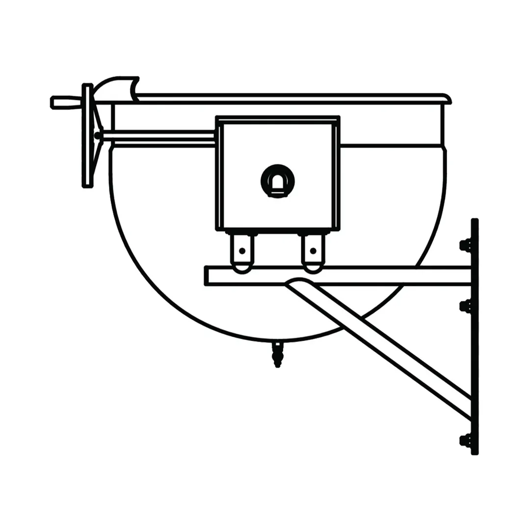 Legion TWSWT-25 25 Gallon Wall Mount Tilting Full Steam Jacketed Direct Steam Kettle, Wall-Bracket