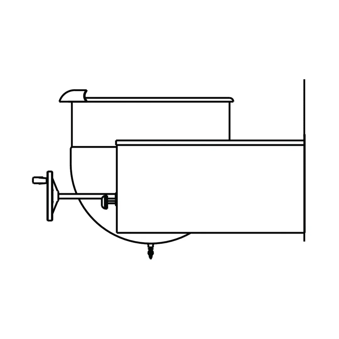 Legion TWWC-20 20 Gallon Wall Mount Tilting 2/3 Steam Jacketed Direct Steam Kettle, Wall-Console