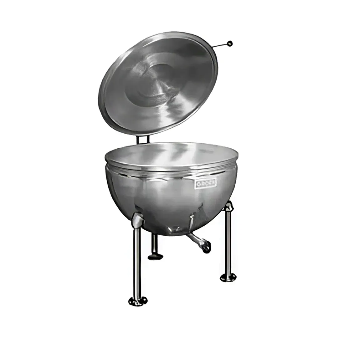 Groen GT-40 40 Gallon Floor Stationary Full Steam Jacketed Direct Steam Kettle w/ Tri-Leg Base