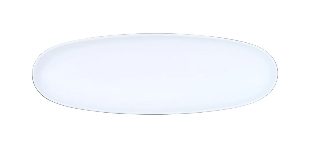 Cal-Mil 24106-618-11115 Oval Matte Blue Melamine Platter, 18" Length, 6" Height, Stoneware