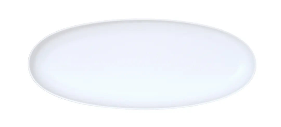 Cal-Mil 24106-922-15 Sophie Oval Melamine Platter, 22" x 9" x 1.75", Matte White