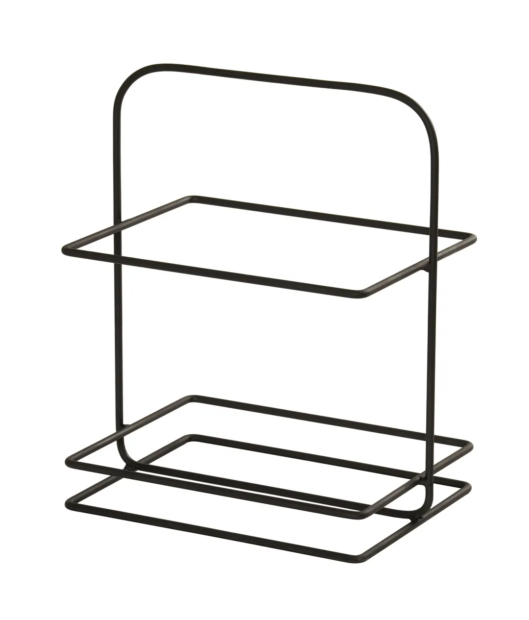 Cal-Mil 25201-2-13 Tiered Display Stand – 10.25" x 14.25" x 17.25", Black Two-Tier Wire Frame