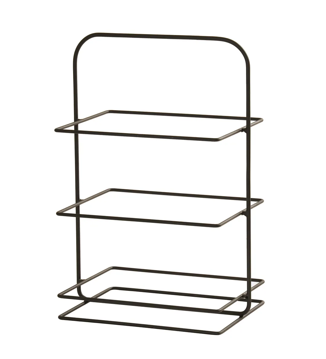 Cal-Mil 25201-3-13 Tiered Display Stand – 10.25" x 14.25" x 21" H, 3-Tier Black Wire Frame