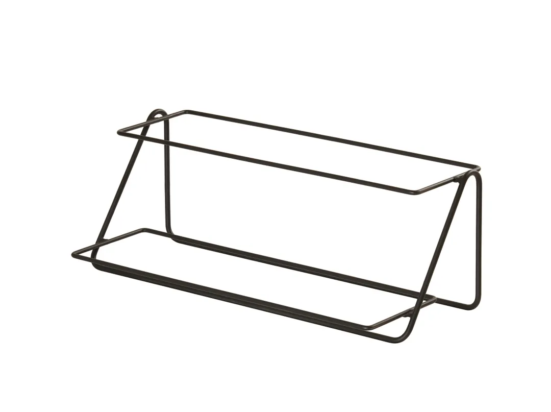 Cal-Mil 25202-620-13 Display Stand, 22.25" x 10" x 8.25" H, Two-Tier Rectangular Wire Frame, Black