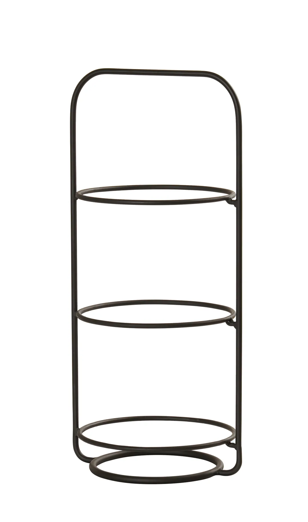 Cal-Mil 25204-8-13 Logan Plate Display Stand, 9.25" Round, 3-Tier Wire Frame, Black