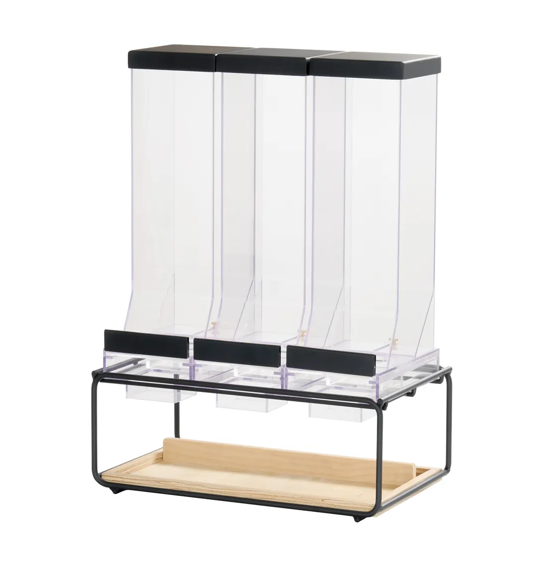 Cal-Mil 25205-3-93 Countertop Dispenser, 16.75" x 10.25" x 23.5" Birch Wood, 3 Pull‑Serve Units