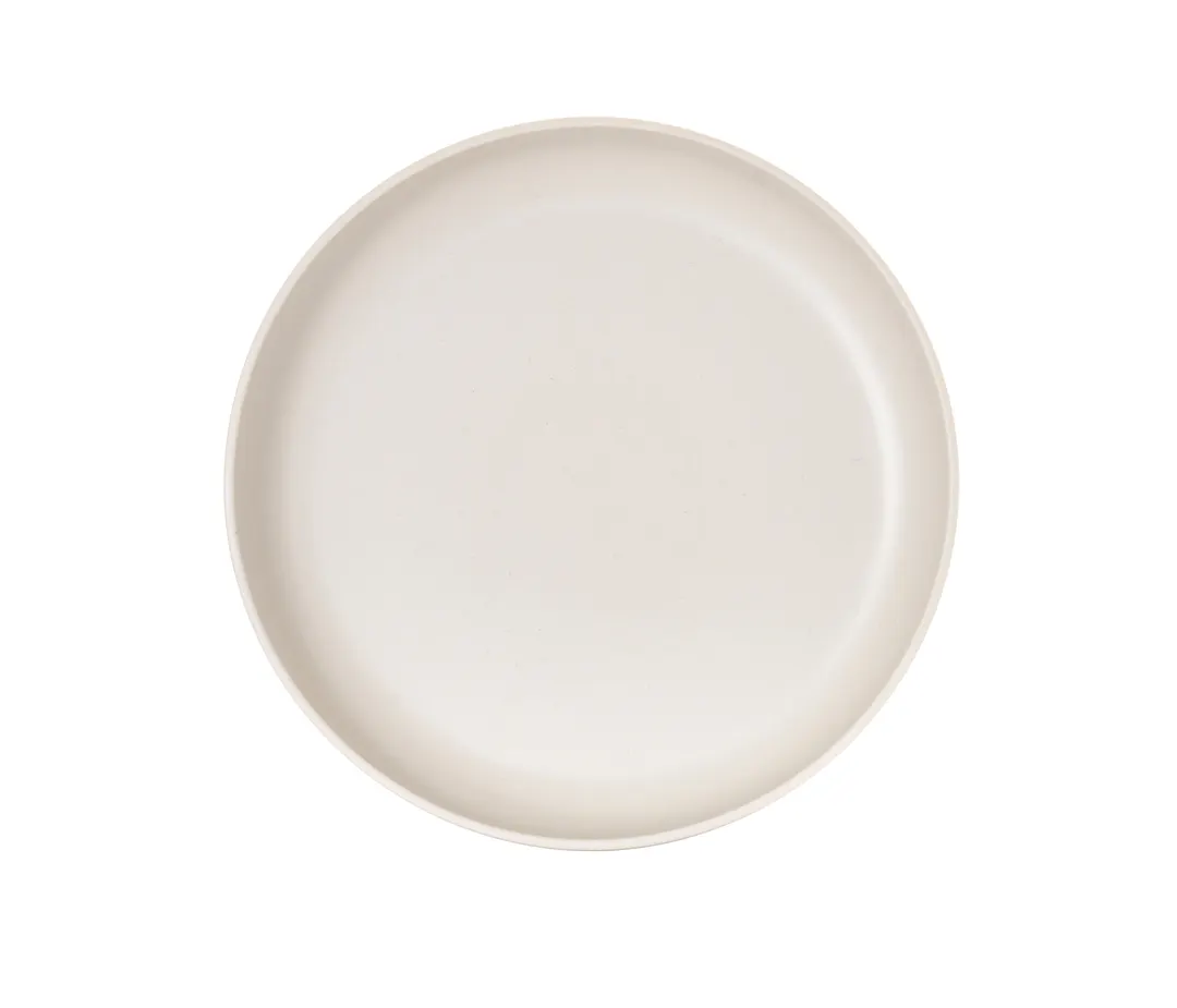 Cal-Mil 26121-14-133 Isla Round Melamine Platter, 14" x 14" x 2.25" H, Matte White Ivory