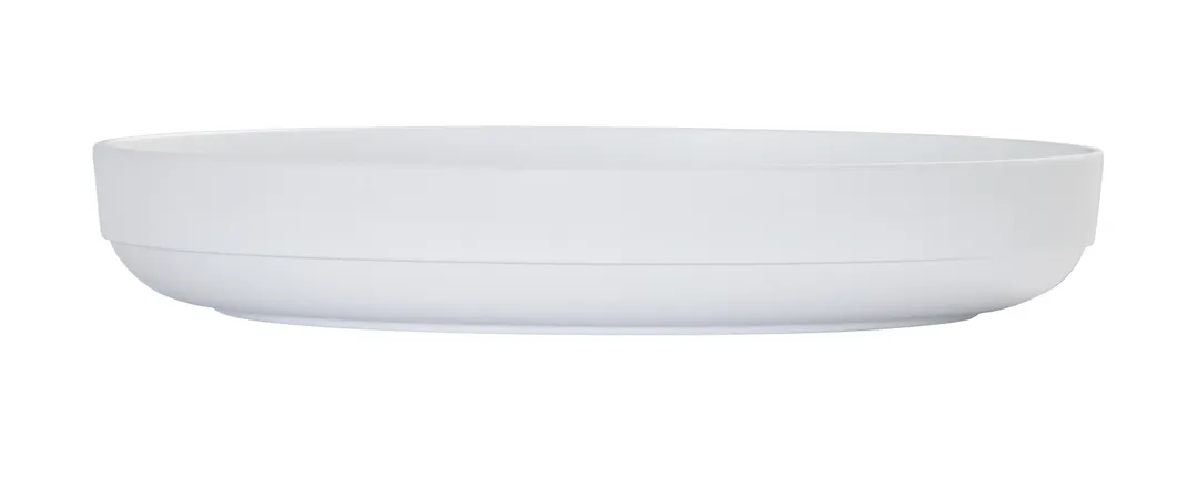 Cal-Mil 26121-14-15 - 14" Round Matte White Melamine Serving Platter for Parties