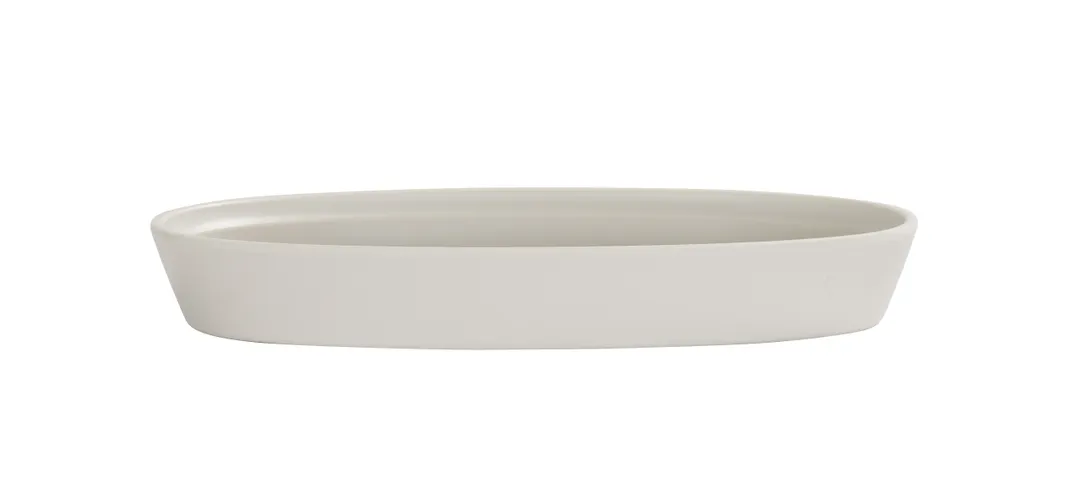 Cal-Mil 26143-711-103 Oval Melamine Serving Platter, 11" x 7" x 1.5" Matte Ivory, 11" Size, Plastic Tray