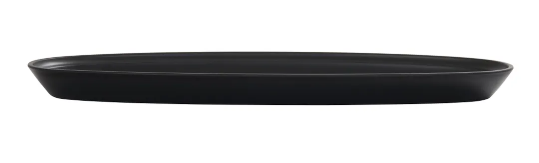 Cal-Mil 26143-922-13 Oval Matte Black Melamine Serving Platter, 22" x 9" x 1.5"