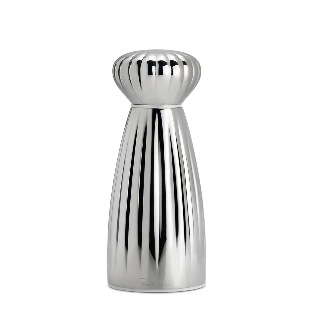 Steelite 6005RW207 Salt Mill - 2.0" x 2.0" x 5.125", Palm Bright, 18/10 Stainless Steel, 1/Case