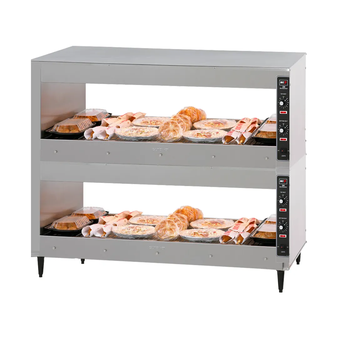 BKI 2TSM-51 Countertop Heated Display Merchandiser, 51", Pass-Thru, (2) Shelves