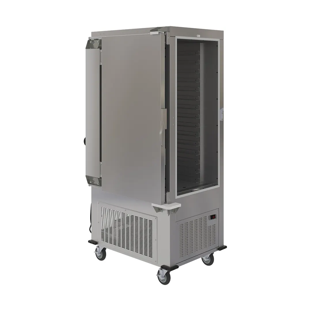 Dinex DXPACR15LSD 32" Air Curtain Refrigerator, Left Hinged and Sliding Back Door, Stainless Steel