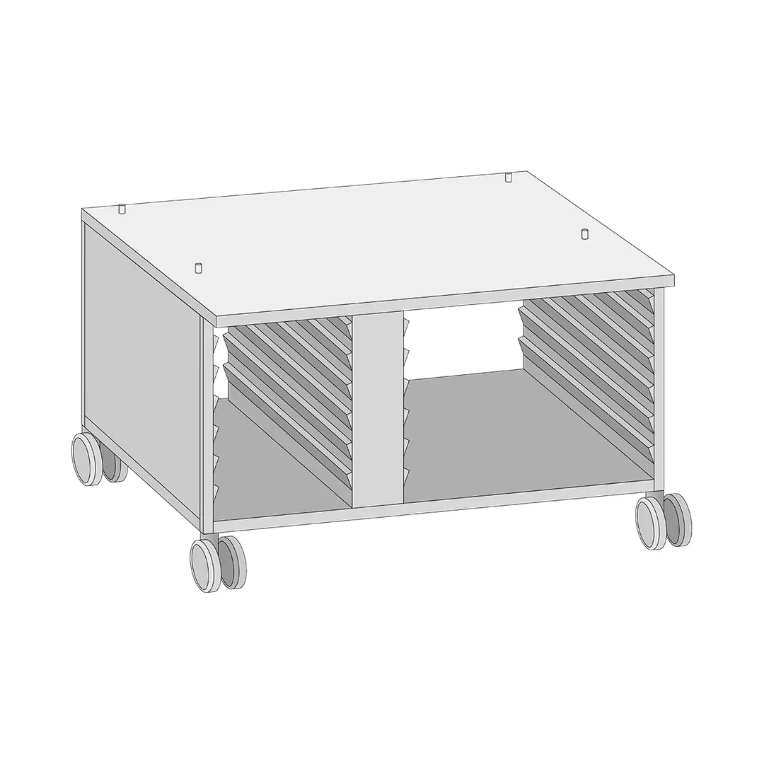 RATIONAL 60.30.332 Ug Ii Mobile Oven Stand, 14 Supporting Rails