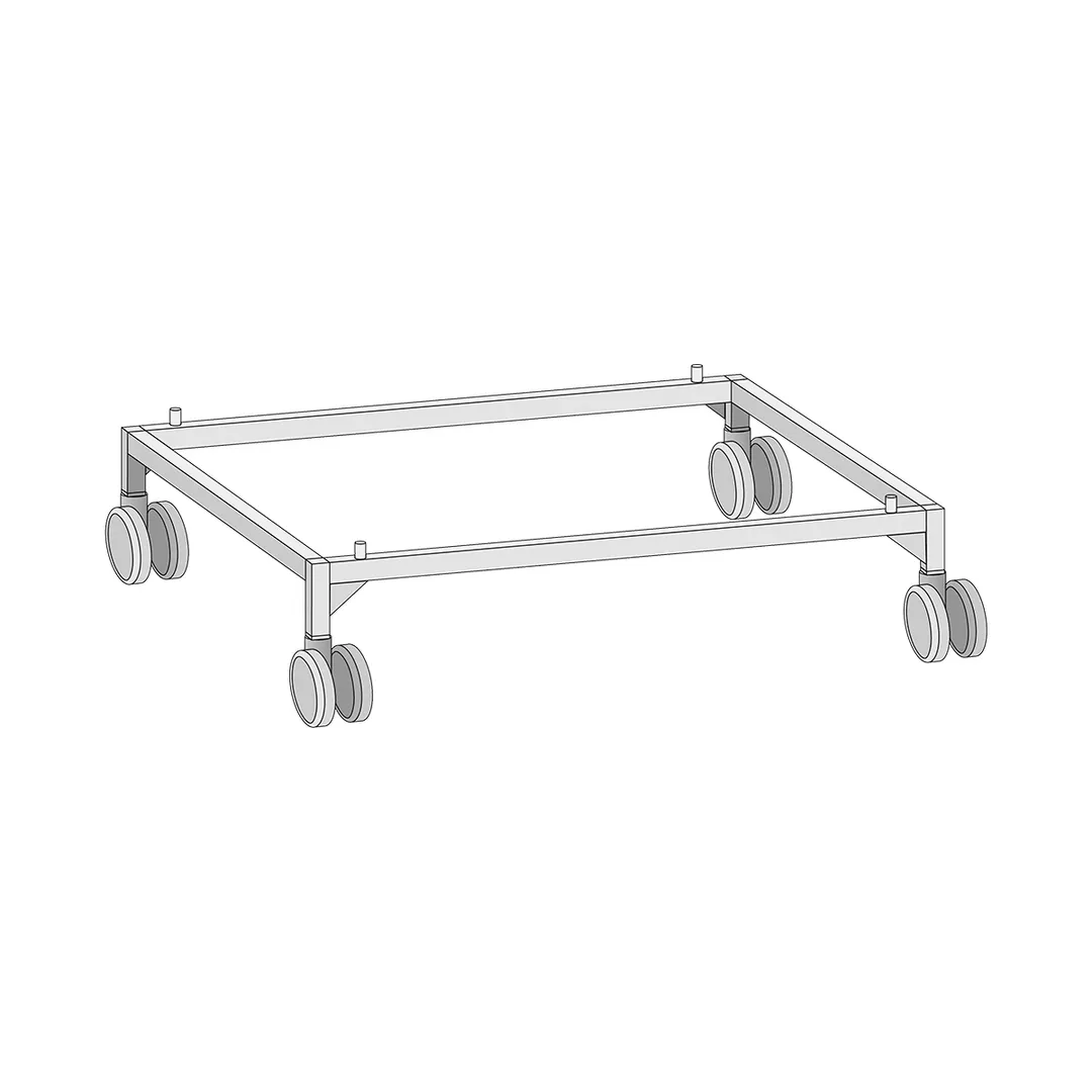 RATIONAL 60.30.363 Ug I Mobile Low Oven Stand, All Sides Open