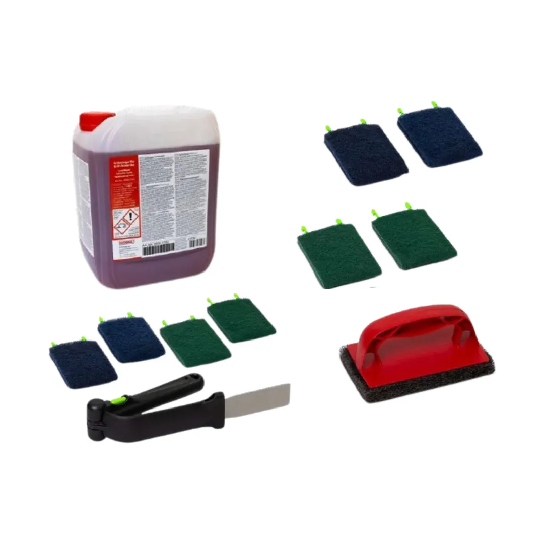 RATIONAL 60.73.920 Cleaning Kit, 2.65 gal. Grill Cleaner, Cleaning Arm, Pads