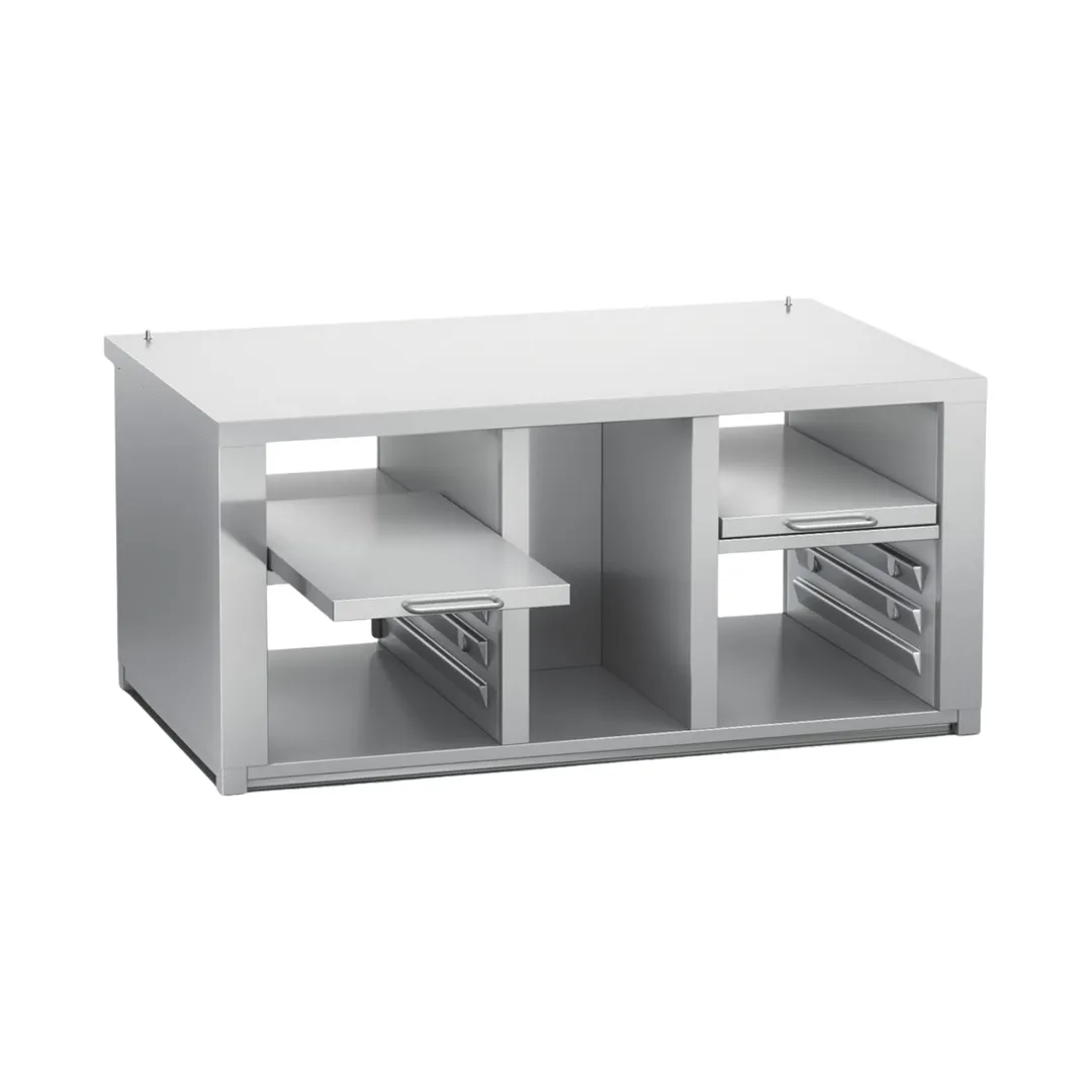 RATIONAL 60.75.835 Stand, 43-1/4"W X 28-1/4"D X 18-1/8"H, (2) Pull Out Shelves