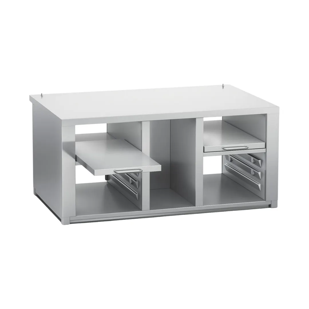 RATIONAL 60.75.836 Stand, 43-1/4"W X 35-3/8"D X 18-1/8"H, (2) Pull Out Shelves